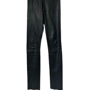 DROMe Black Lamb Leather Pants